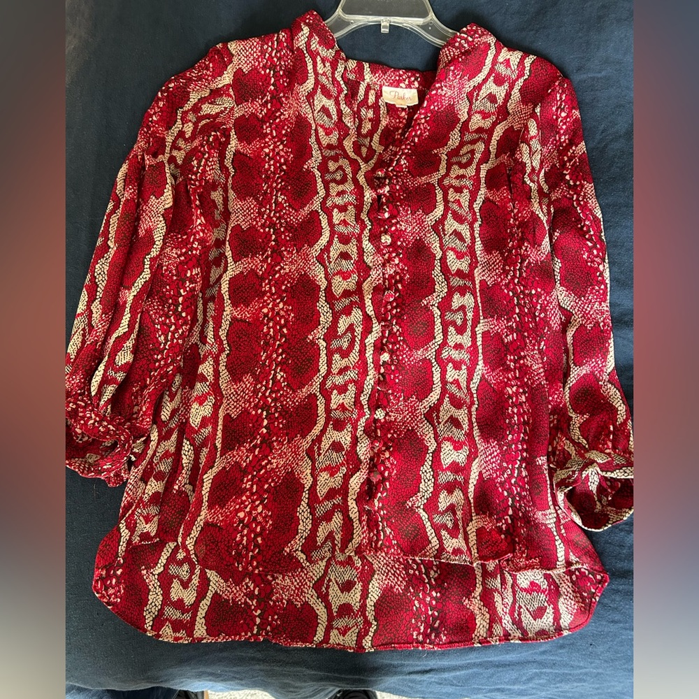 Parker Reptile Print Blouse